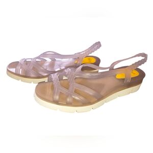 Lemon Jelly Translucent Block Sandal Size 9